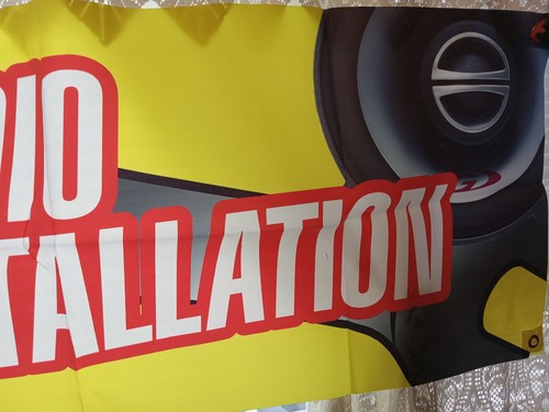 CAR AUDIO INSTALLATION Vinyl Banner Sign 18"X48" - Picture 3 of 7