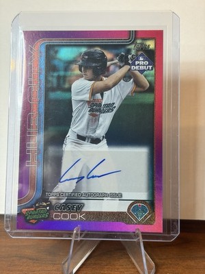 2025 Topps Pro Debut - Casey Cook #PD-188 Purple Foil Autographs /299 (AU, RC)