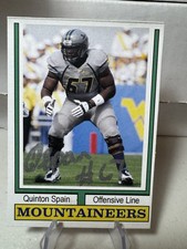 Quinton Spain Custom Card Autograph West Virginia Football WVU