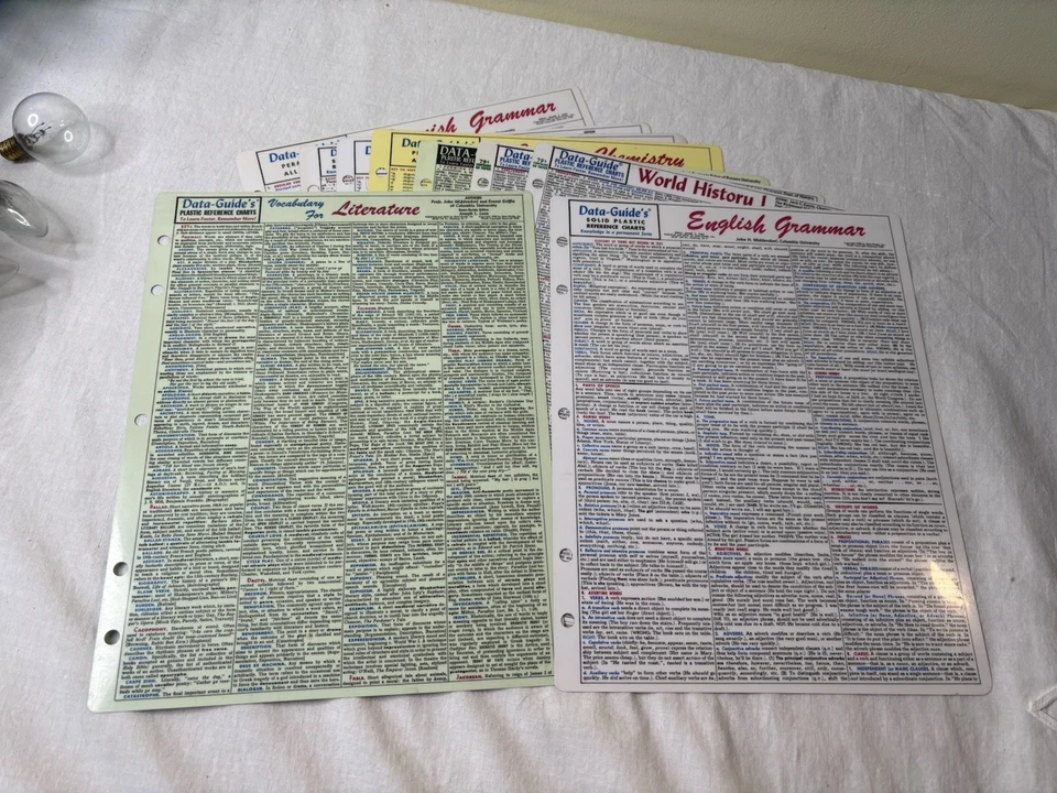 Lot 9 Data-Guide's Charts Grammar Literature History Chemistry Algebra Spanish - Image 2 of 4