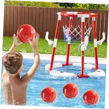 Swimming Pool Basketball Hoop Toy for Kids 2 3 4 5 6 Years Old - Floating Pool 