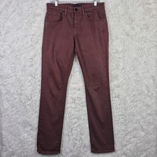 J Brand Kane Arroyo Red Straight Leg Chino Trouser 32x33 Made In USA