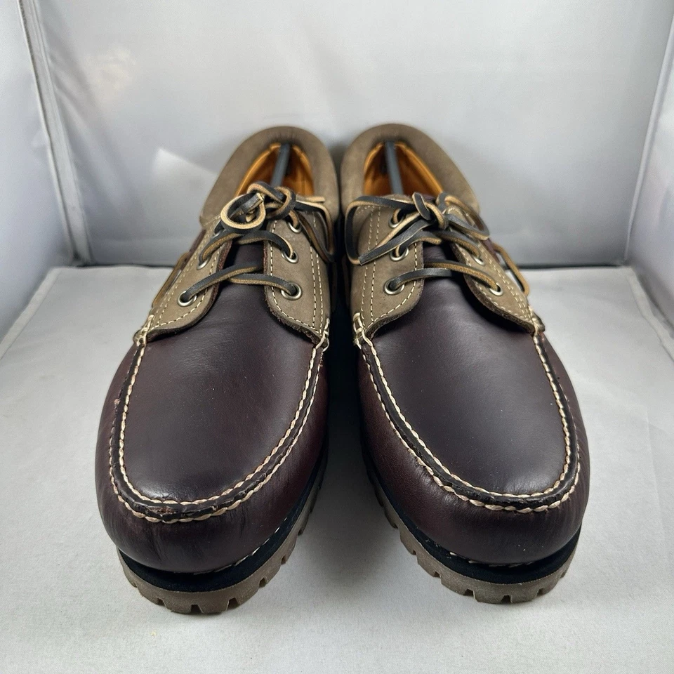 NUEVO Timberland Icon 3-Eye Clásico Zapatos con Tacos Para Hombre 10.5 Borgoña Grano Completo $190 Foto 3 de 4