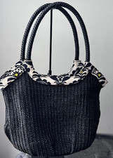 Vera Bradley Straw Bucket Tote in Fanfare