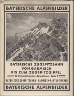 Bayerische Zugspitzbahn von Garmisch bis zum Zugspitzgipfel. Bayerische Alpenbil