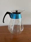Vintage Pyrex Blue Foulard Coffee Pot Carafe ONLY