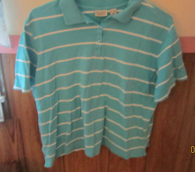 Classic Elements,  Women's Basic Polo Shirt.  Aqua Blue. 16-18W.
