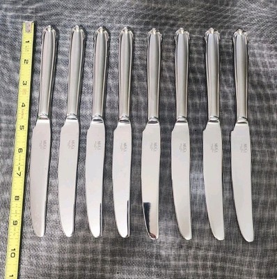SET OF 8 MIKASA CLASSICO STAINLESS ''9 1/4'' NEW FRENCH HOLLOW PLACE KNIVES  