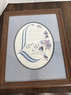 Broken Dreams Poem Framed Art Lauretta P Burns Let Go Let God Wood Frame 12.5x15