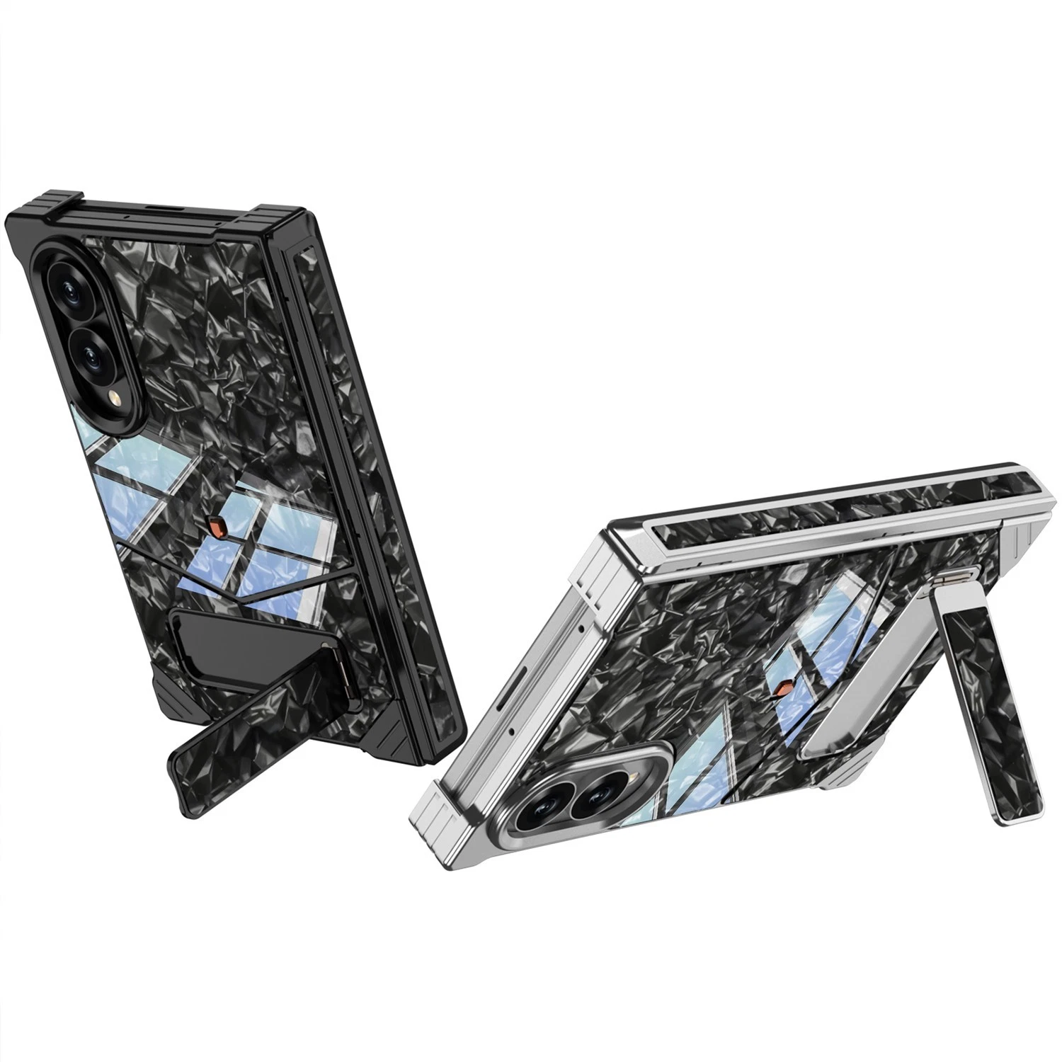For Samsung Z Fold 8 Hinge Aluminum Alloy Metal Frameless Invisible Stand Case - Picture 9 of 18