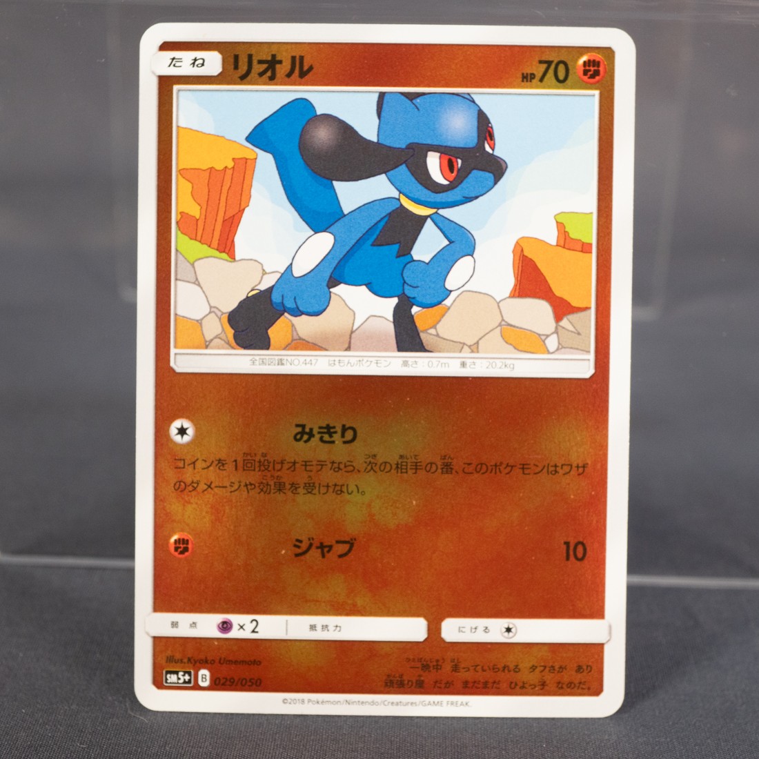 [LP] Riolu 029/050 SM  Holo Pokemon Card TCG Japanese