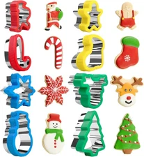 Christmas Cookie Cutters 8-Pc, Holiday Biscuit with Christmas-8Pcs 