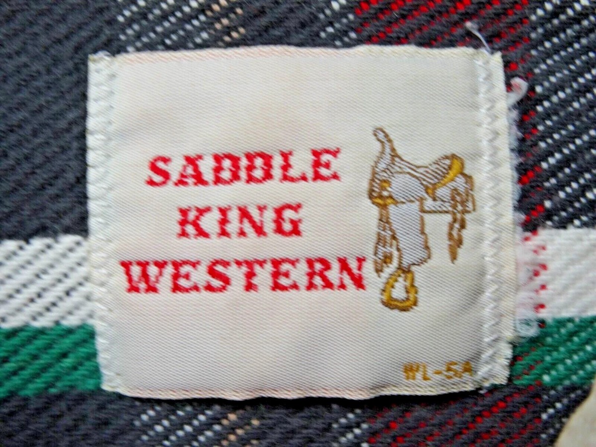 Chemise Western Saddle King XL Homme - Rouge à Carreaux Flanelle, Boutons Pression