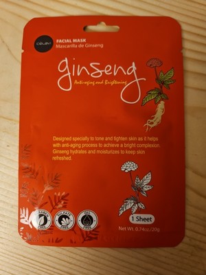   5 Pack Celavi Korea Ginseng Facial Mask Paraben Sulfate Oil Free 5 Sheets
