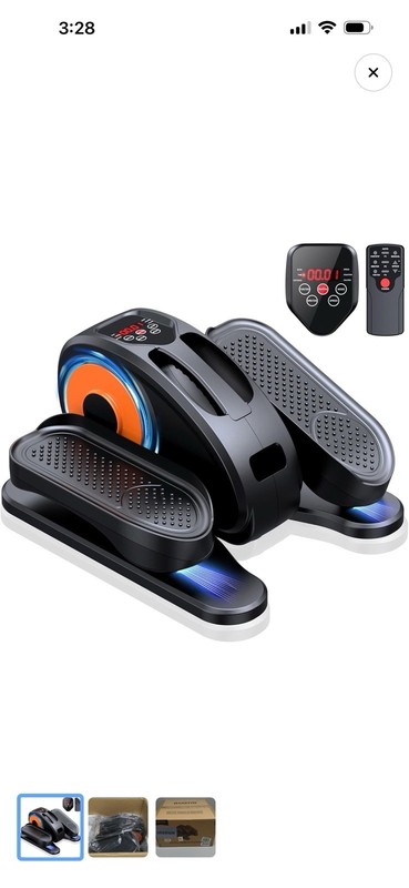 GUGTIR Electric Elliptical Machine Black Remote Control LED-Display Home Gym