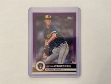 Jacob Misiorowski 2026 Topps Flagship Purple #ed 6/75 Rookie Card # 33 Brewers