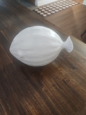Jonathan Adler Puffer Blowfish White Ceramic Figurine | Coastal Art | Rare
