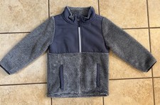 Boys Members Mark Gray Fleece Jacket Size 6 Soft Sherpa Warm Zip Up Coat Pockets