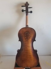 Top 4/4 Violin Solid flamed maple back old spruce top hand carved the STATUE 066