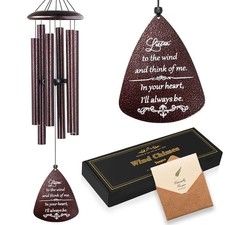 Soopau Sympathy Wind Chimes for Outside, 32'' Memorial Wind Chimes for Loss o...