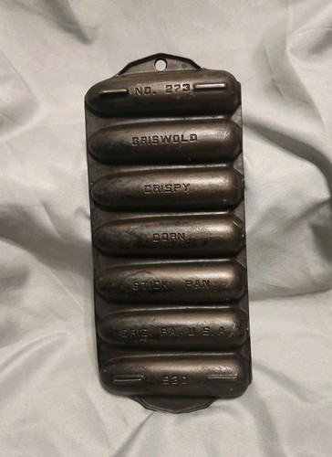 Vintage Griswold Cast Iron #273 Crispy Corn Stick Pan 930A 7 Cornbread Portions - Picture 5 of 7