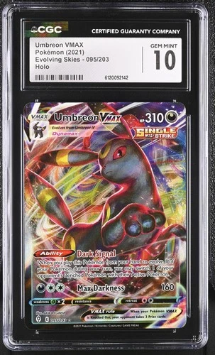 UMBREON VMAX Evolving Skies Holo Rare #095 CGC 10 Pokemon [Nostalgium]