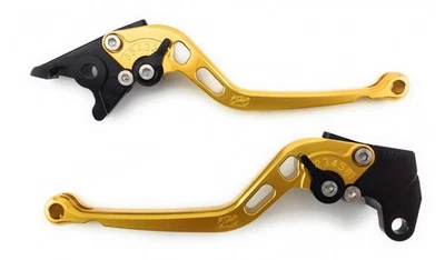 Paire de Leviers Longs Or Pour BMW G650X XCOUNTRY XCHALLENGE XMOTO K15 2007-2011 - Photo 1/4