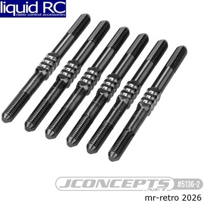 JConcepts 5136-2 RC10b7 Fin Titanium Turnbuckle Set Black