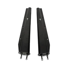 Black Straight Spring Loaded Mud Flap Hanger 2.5" Bolt Spacing,30" Length