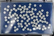 1 CT Natural White Diamond 1.50mm 60 Pcs Round Cut VVS1 D Grade Certified Stone.
