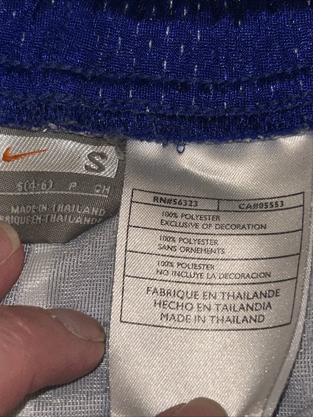 Nike Small Blue Polyester Drawstring Athletic Sho… - image 7