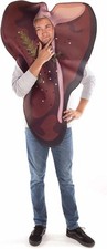 Hauntlook Savory Sirloin Steak Halloween Costume Funny Food Meat Outfit NEW