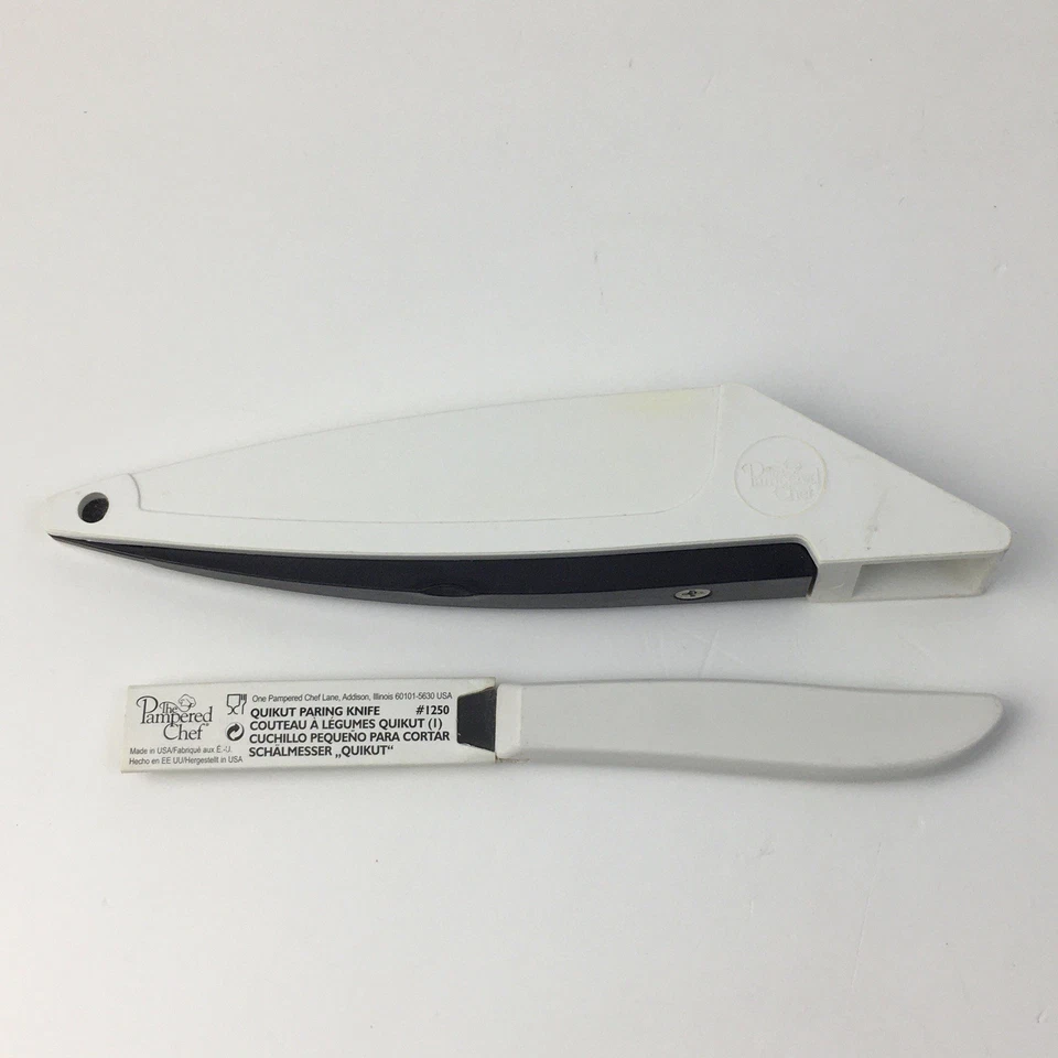 Pampered Chef Paring Knife 1250 & Sharpener Case Holder 7.5" Long For 5" Blade - Image 4 of 4