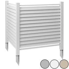 Privacy Screen - Outdoor Vinyl Fence Panel Enclosure for AC / Trash Bins -