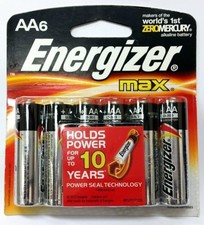 Batería alcalina AA 6 unidades Energizer Max
