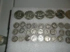 90% silver lot, 10 Franklin Half Dollars and 45 Mercury dimes