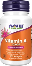 NOW Supplements, Vitamin A 10,000 IU, Eye Health*, Essential Nutrition,...