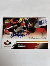 STEVEN STAMKOS 2013 UD Team Canada Hockey Gold Foil Auto TB Lightning