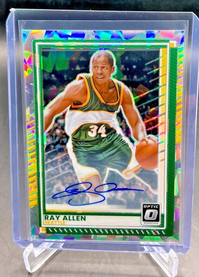 2025/26 Donruss Optic RAY ALLEN Cracked Ice AUTO 09/25 #90