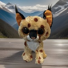 TY Beanie Boos BUCKWHEAT the Lynx Wild Cat Medium 9" Plush Stuffed Toy 2015