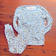 J. Crew CREWCUTS penguin winter print long sleeve pants pajama set sz 12