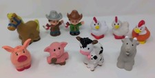 Fisher-Price Little People Farm Animals Farmers Lot Of 10