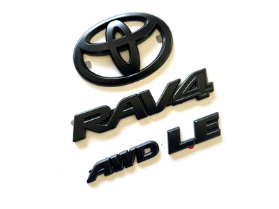 Overlays NEW 2019-2024 Toyota Rav4 LE AWD Matte Blackout Emblems Kits