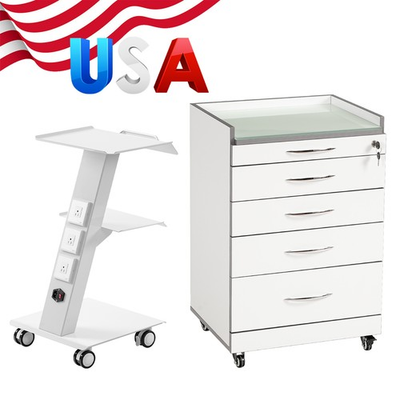 #ad Dental 3 Layer Mobile Trolley Medical Tool Cart 4 Drawers Rolling Storage Cart $278.99