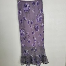 Vintage 90  s Midi/maxi Skirt Small W/rhinestones Fairycore Romantic Scallop