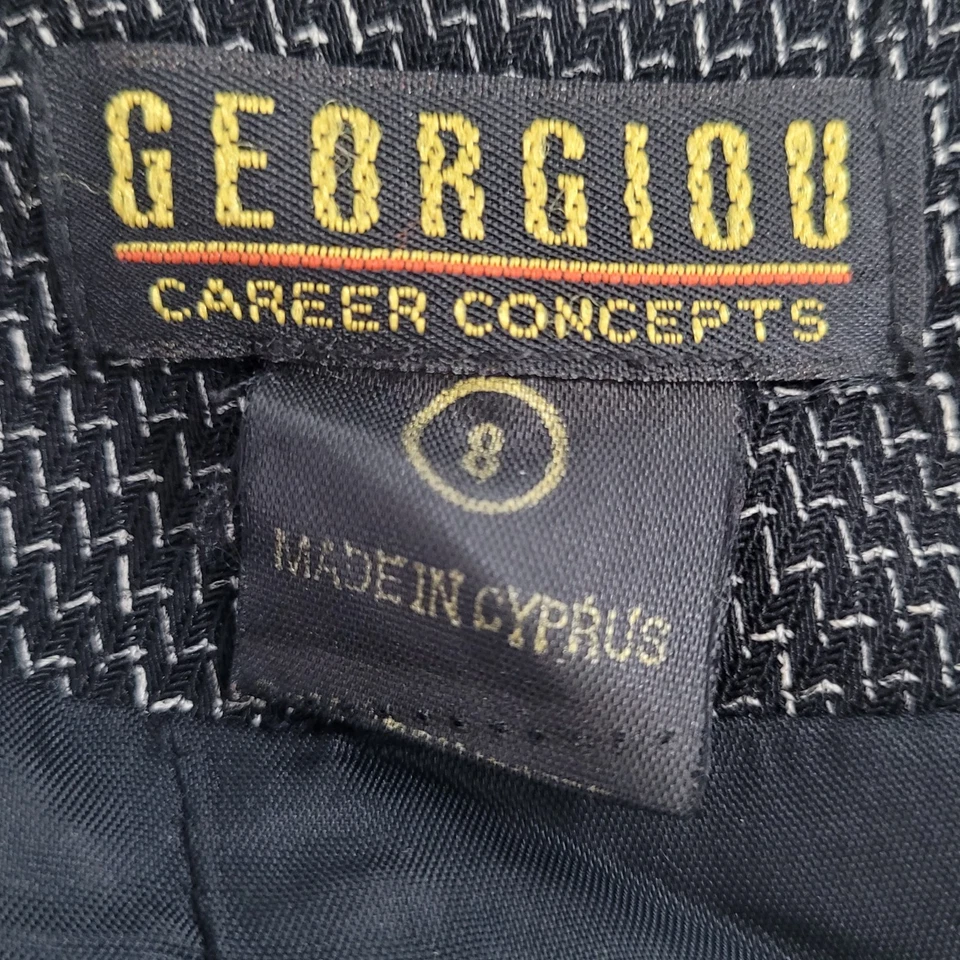 Georgiou Career Concept Black Pleated Hem Knee Length Lined Skirt Size 8 (29x21) - Image 3 of 4