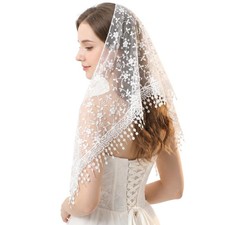 Catholic Mantilla Veil Triangle Lace Veil Shawl Lace Scarf for Church