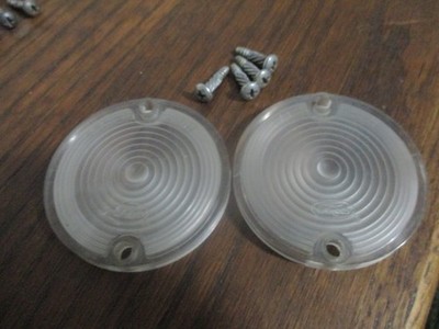 64-68 Ford Mustang Cougar Fomoco Back Up Reverse Lights Lens SAE R 64CR