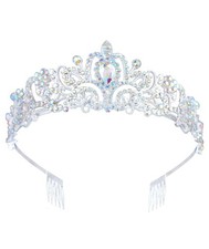 Tiara and Crown for Women Crystal Queen Crown Rhinestone Tiara for Girl Bride We