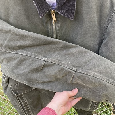 Carhartt J165 MOS Quilt Lined Sandstone Bomber Jacket Men's XL